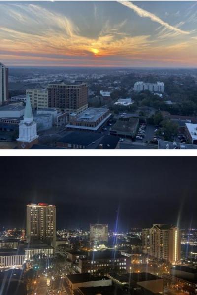 View of the Capitol and downtown Tallahassee from Eve on Adams